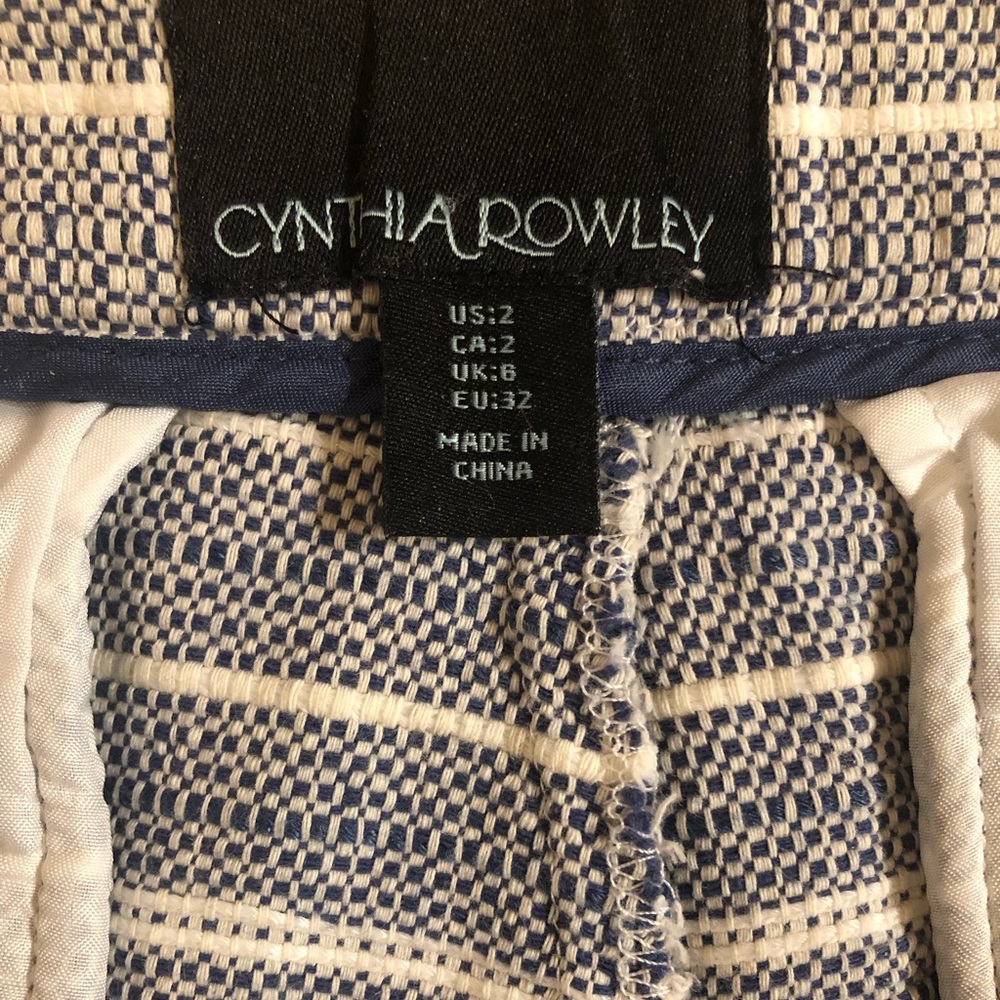 CYNTHIA ROWLEY Striped Tweed Shorts - Picture 6 of 7